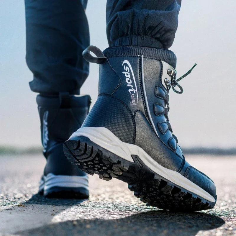 Lace-up Design Brand Couple Snow Boots
