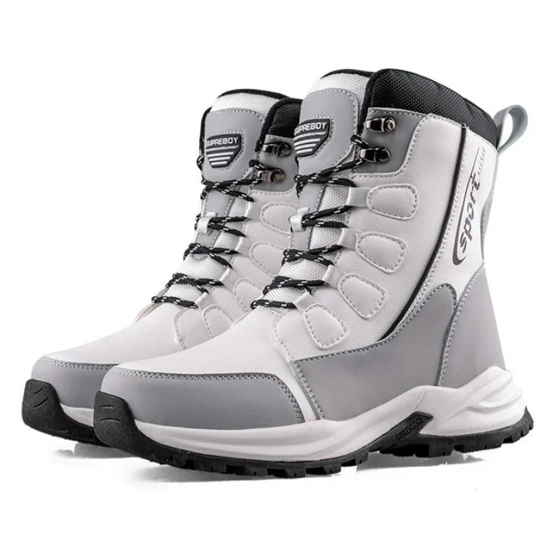 Lace-up Design Brand Couple Snow Boots