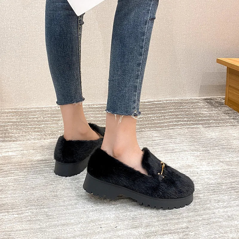 Thick-soled Fluffy Shoes