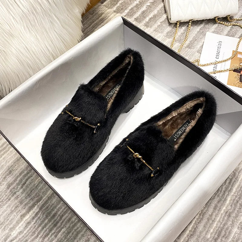 Thick-soled Fluffy Shoes