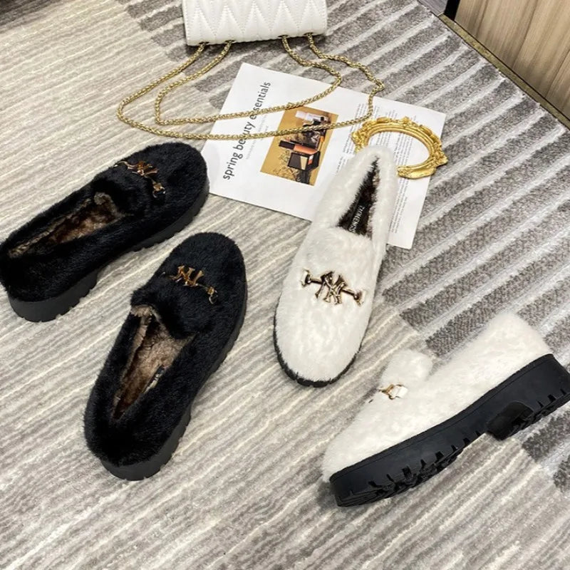 Thick-soled Fluffy Shoes