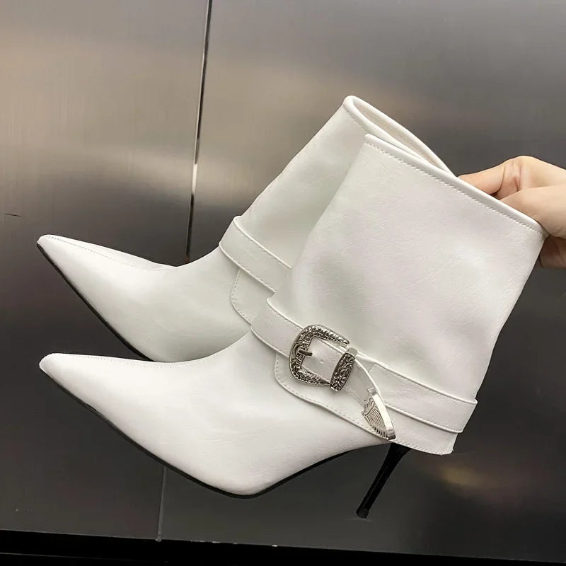 Thin High Heel Ankle Boots