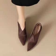 French Retro Pointed Thin Heeled Short Boots