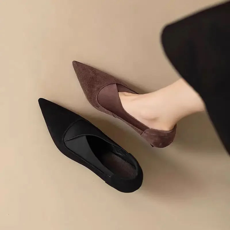 French Retro Pointed Thin Heeled Short Boots