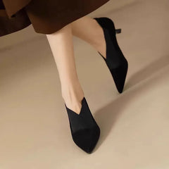 French Retro Pointed Thin Heeled Short Boots