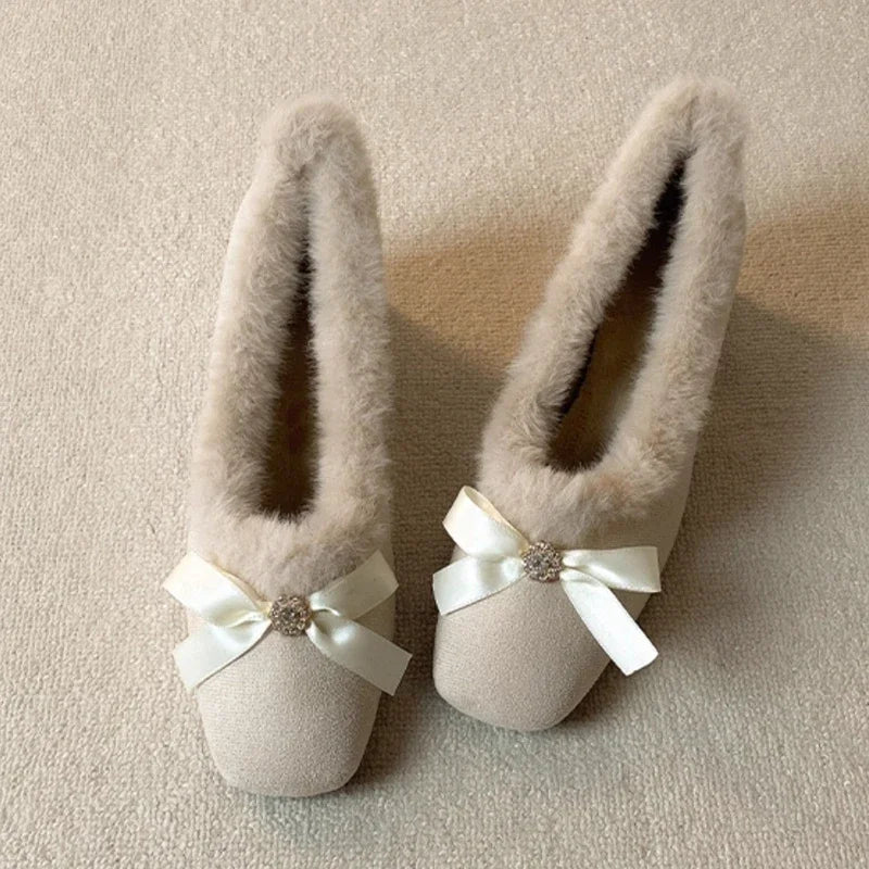 Fur Womens High Heels Shoes