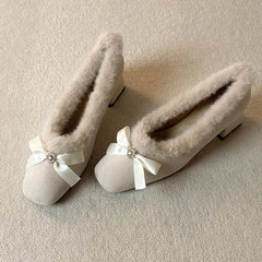 Fur Womens High Heels Shoes