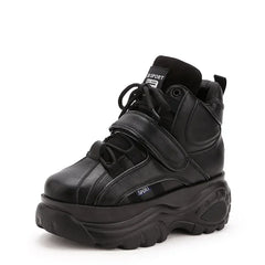 Genuine Leather High Top Women Sneaker