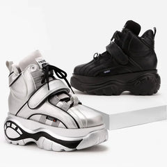 Genuine Leather High Top Women Sneaker