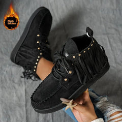 Goth Style Tassel Ankle Boots
