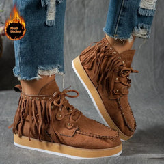 Goth Style Tassel Ankle Boots