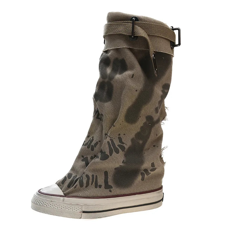 Graffiti High Top Canvas Shoes