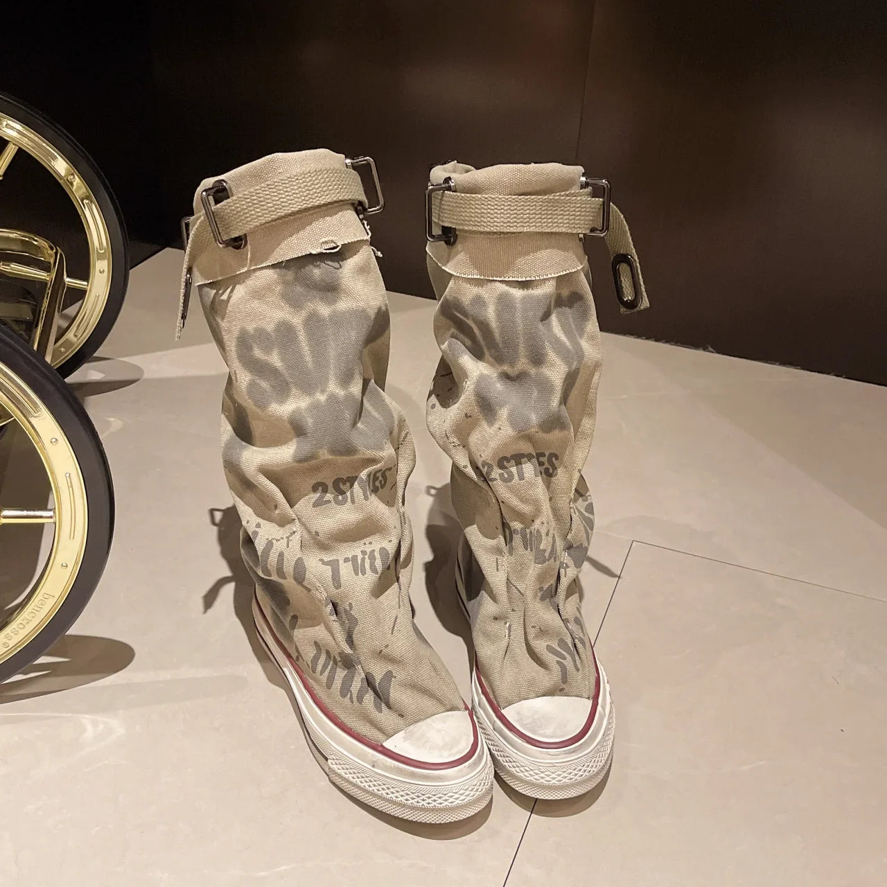 Graffiti High Top Canvas Shoes