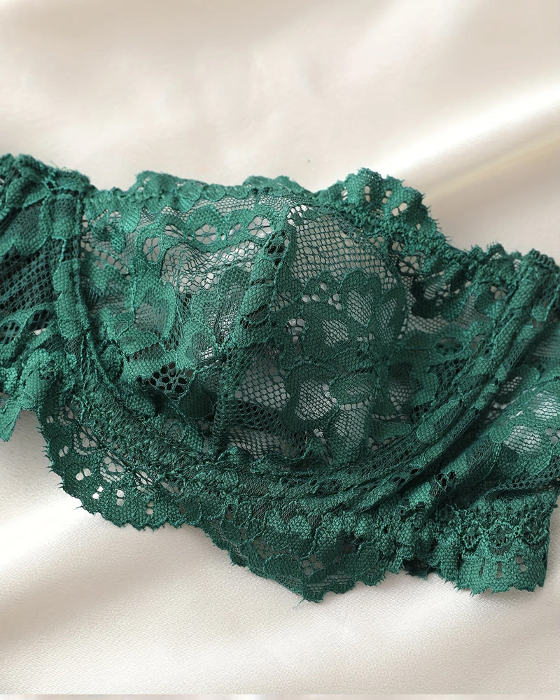 Women's Floral Lace Lingerie Breathable Comfort Underwear Set