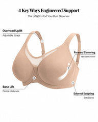 Full-Cup Plus Size Underwire Support Unpadded Bra
