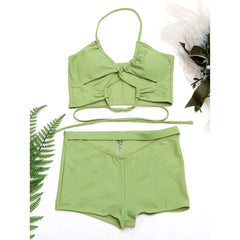 Halter Bikini Two-pieces Bikini Set Cut Out Lady