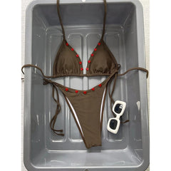 Halter Strappy Bikini Two-pieces Bikini Set