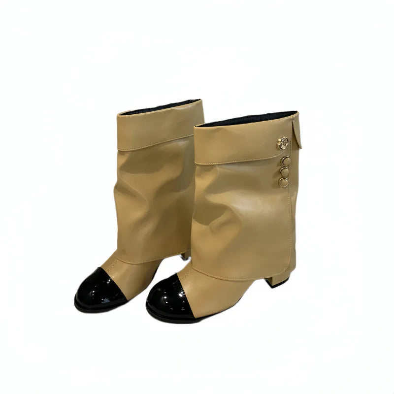High Heeled Knight Boots