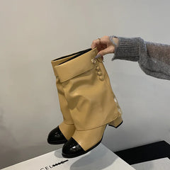 High Heeled Knight Boots
