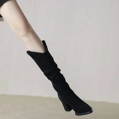 High Heeled Long Tube Boots