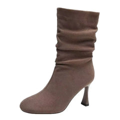 High Heeled Pile Boots