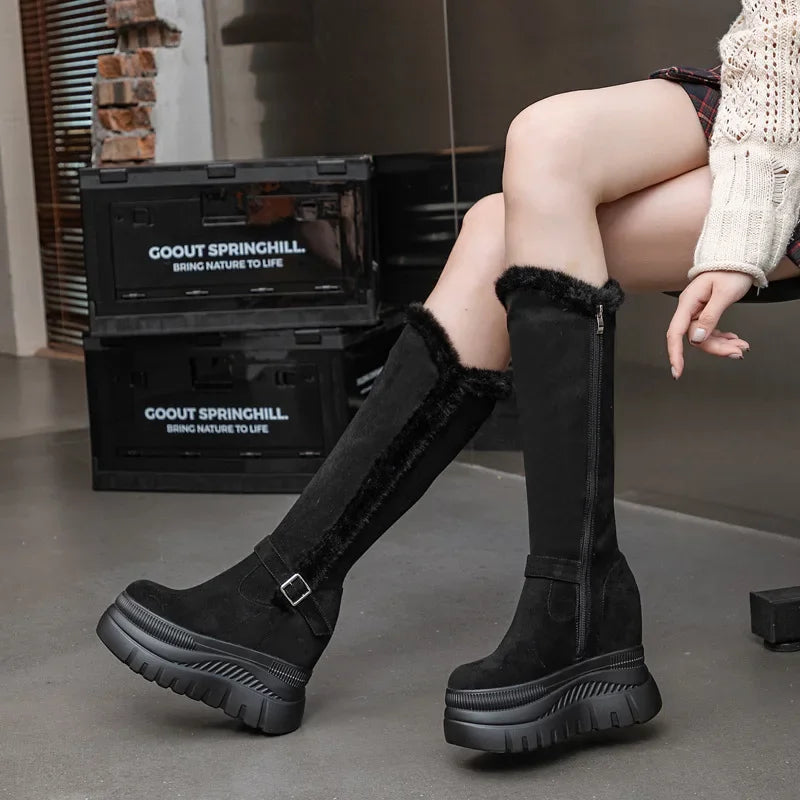 High Quality 12cm Winter Keep Warm Platform Boots