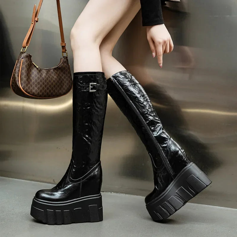 High Quality 14CM Knee High Boots