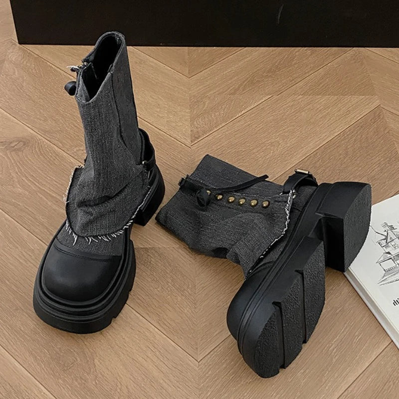 High Quality Brand Designer Ankle Boots
