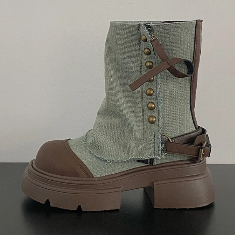 High Quality Brand Designer Ankle Boots