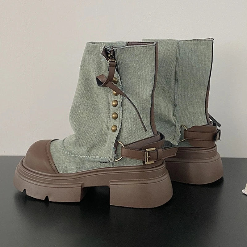 High Quality Brand Designer Ankle Boots