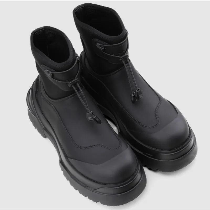 High Quality Couples Platform Ankle Boots