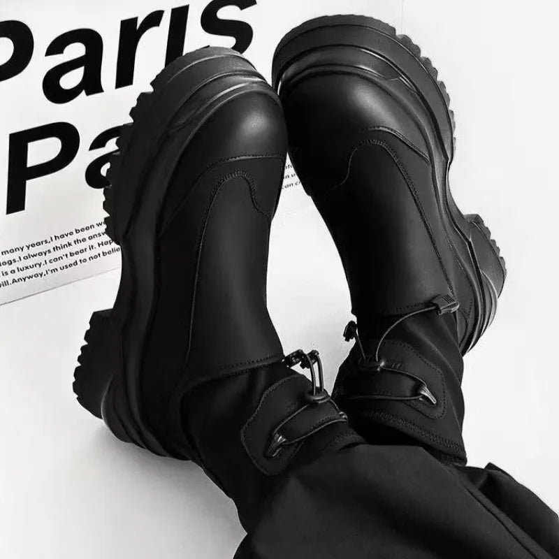 High Quality Couples Platform Ankle Boots