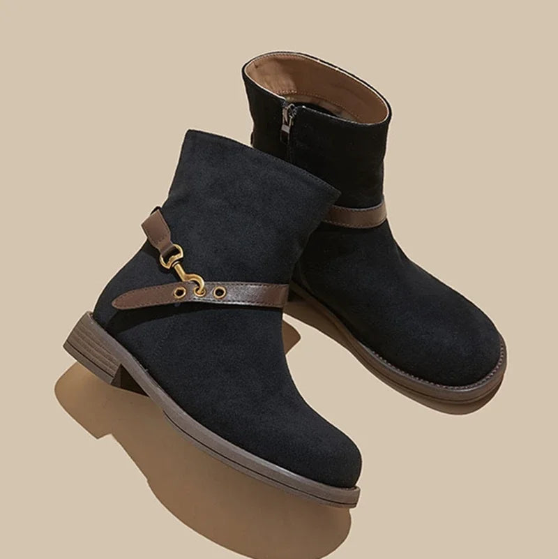 High-Quality Faux Suede Ankle Boots