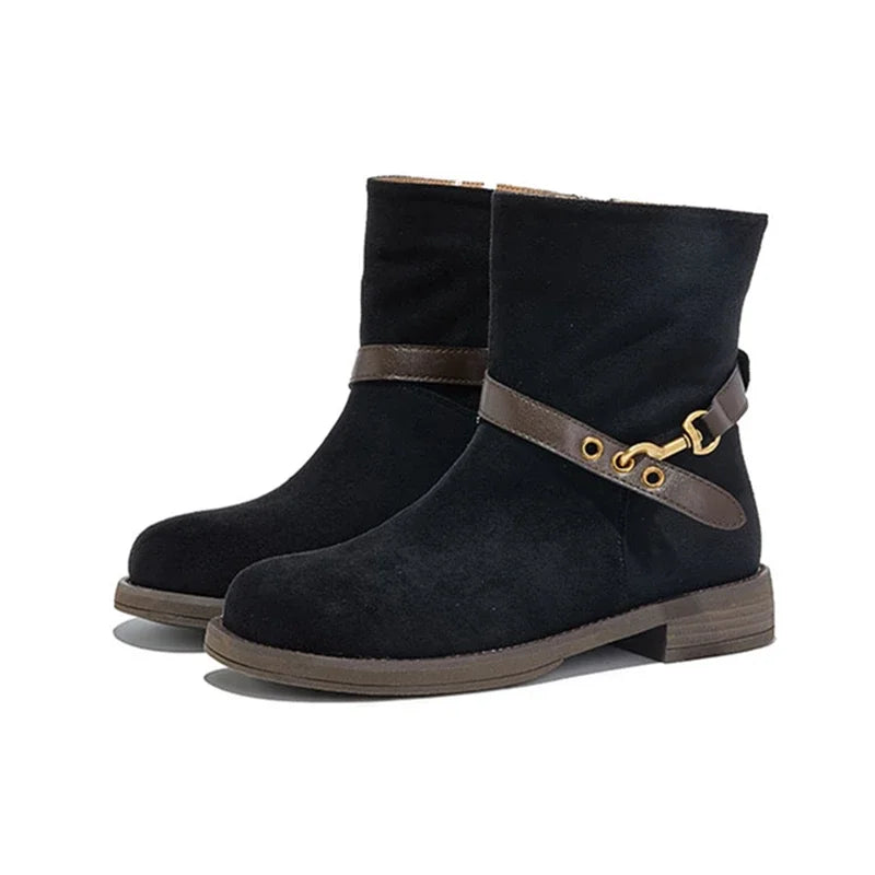 High-Quality Faux Suede Ankle Boots