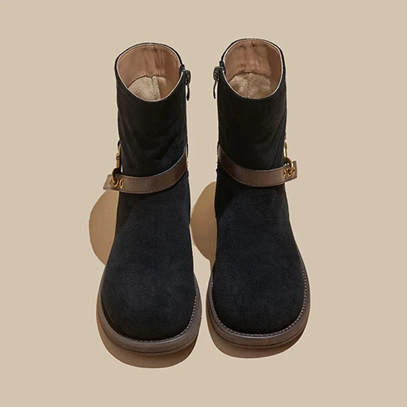 High-Quality Faux Suede Ankle Boots