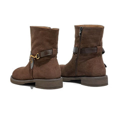 High-Quality Faux Suede Ankle Boots