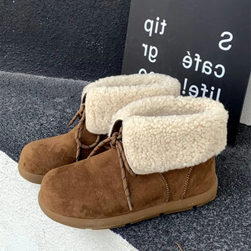 High-Quality Faux Suede Warm Snow Boots