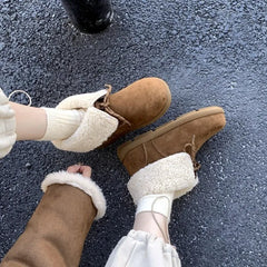 High-Quality Faux Suede Warm Snow Boots