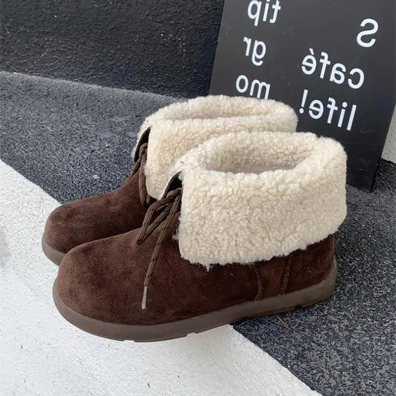 High-Quality Faux Suede Warm Snow Boots