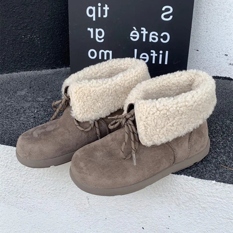 High-Quality Faux Suede Warm Snow Boots