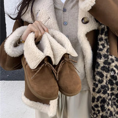 High-Quality Faux Suede Warm Snow Boots