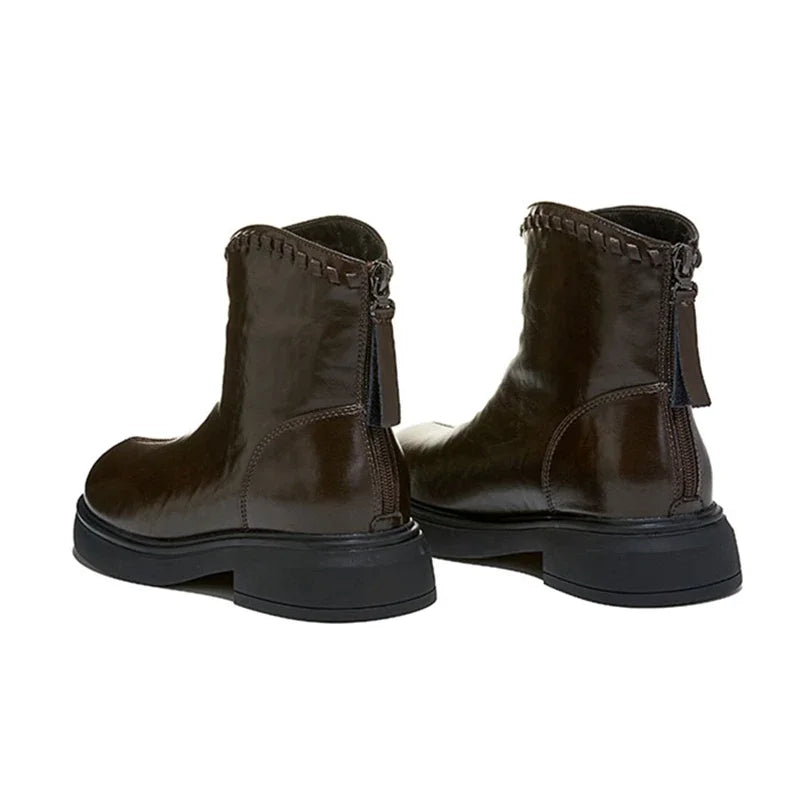 High Quality Genuine Leather Ankle Boots