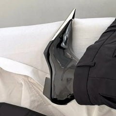 High Quality Patent Leather Ankle Boots