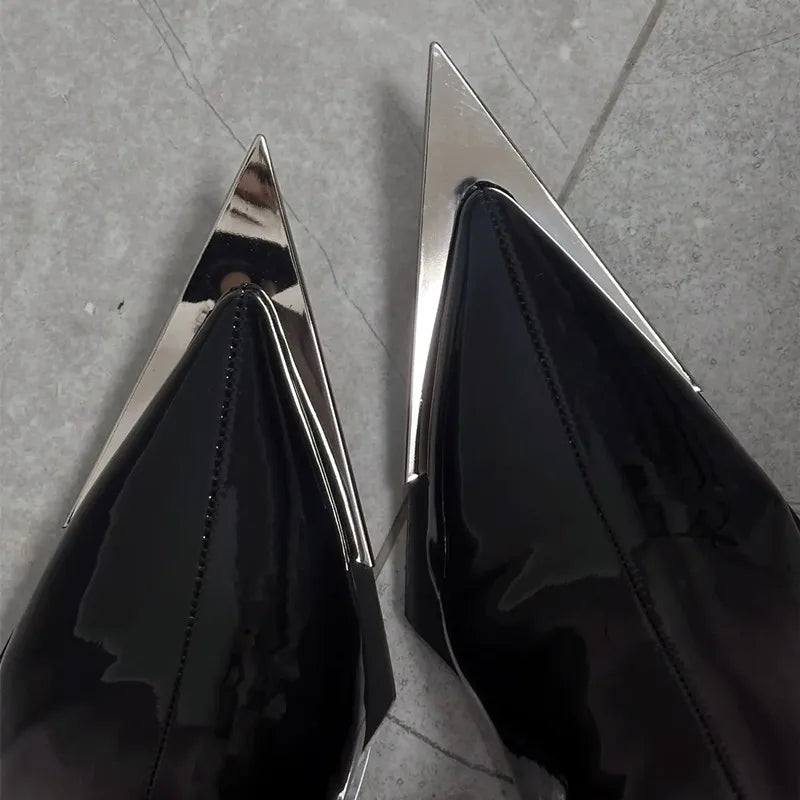 High Quality Patent Leather Ankle Boots