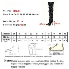 High Quality Patent Leather Knee High Boots