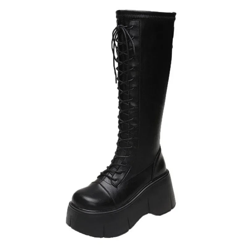 High Quality Soft Leather Pu Long Boots