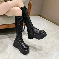 High Quality Soft Leather Pu Long Boots