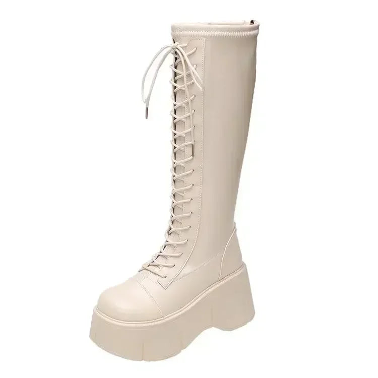 High Quality Soft Leather Pu Long Boots