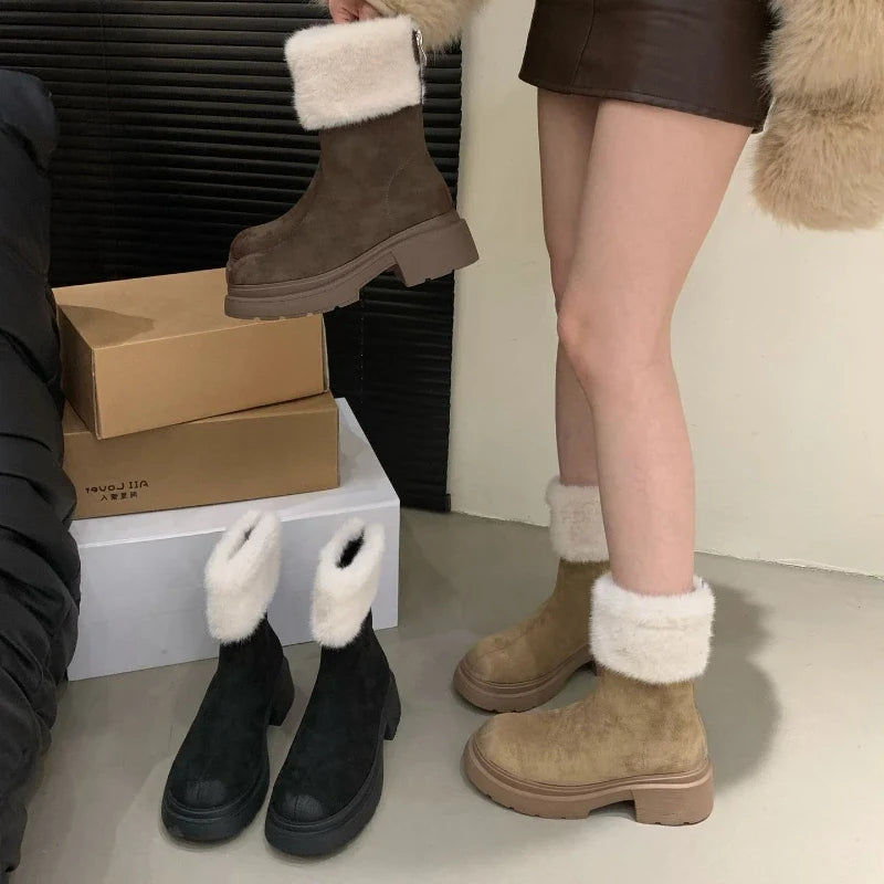 High Quality Suede Ankle Boots