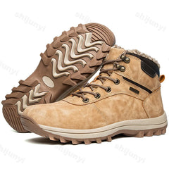 High Quality Winter Trend Plush Thick Soled Casual Men Shoes